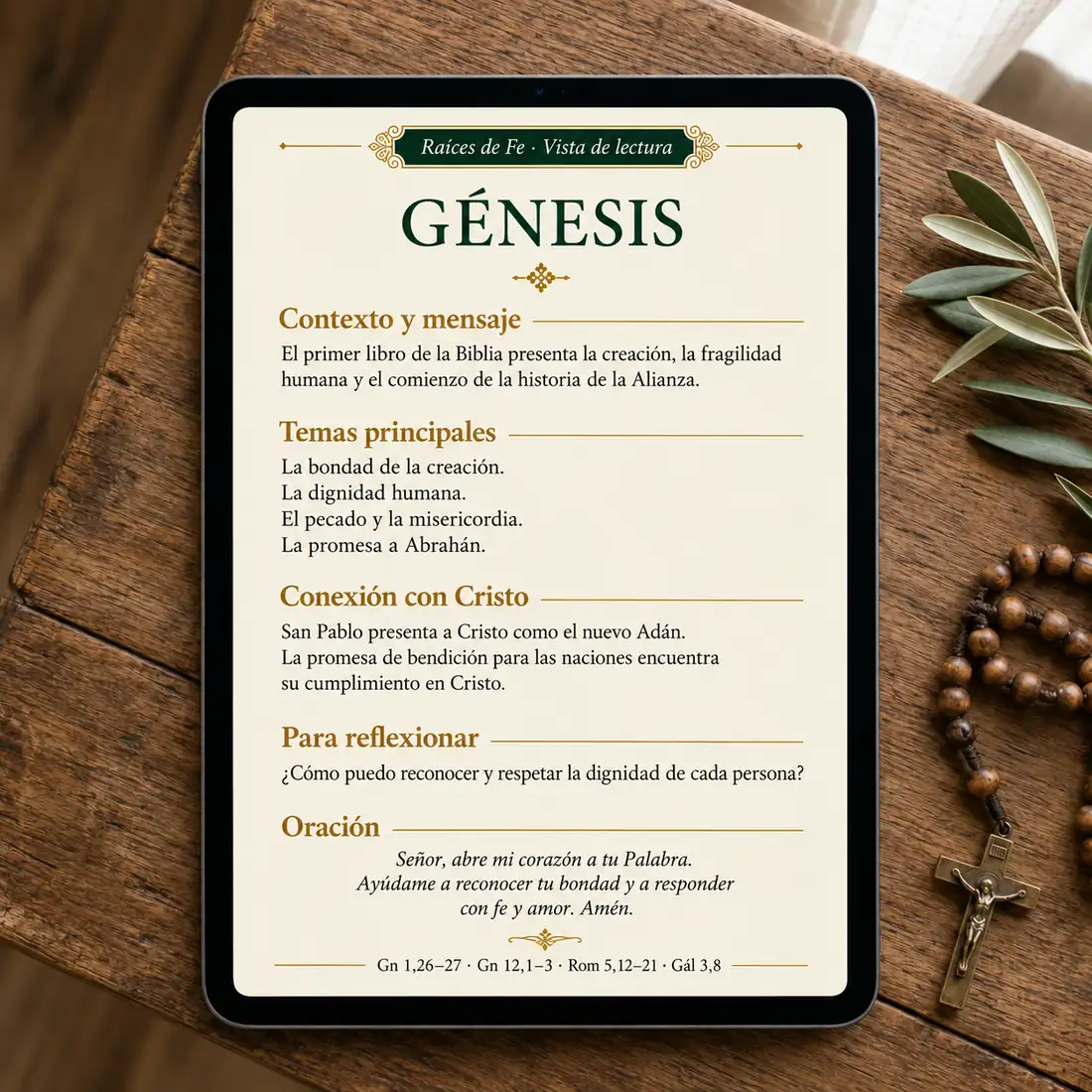 Vista ilustrativa de lectura